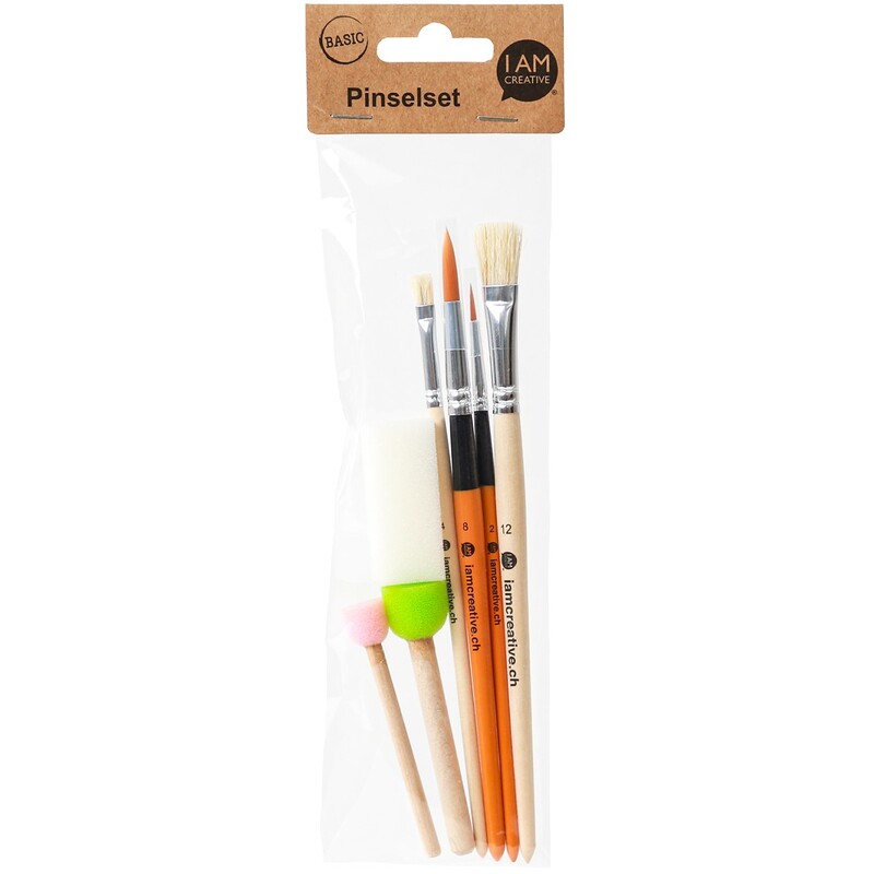 I AM CREATIVE Pinselset Basic, 7-teilig