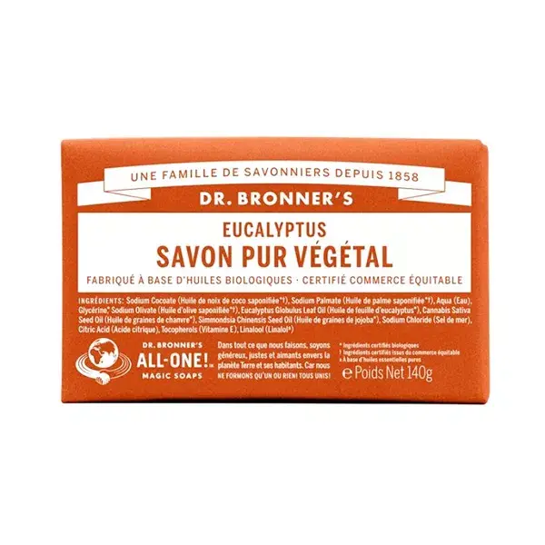 Sabonete Vegetal Puro de Eucalipto Dr. Bronner's 140g