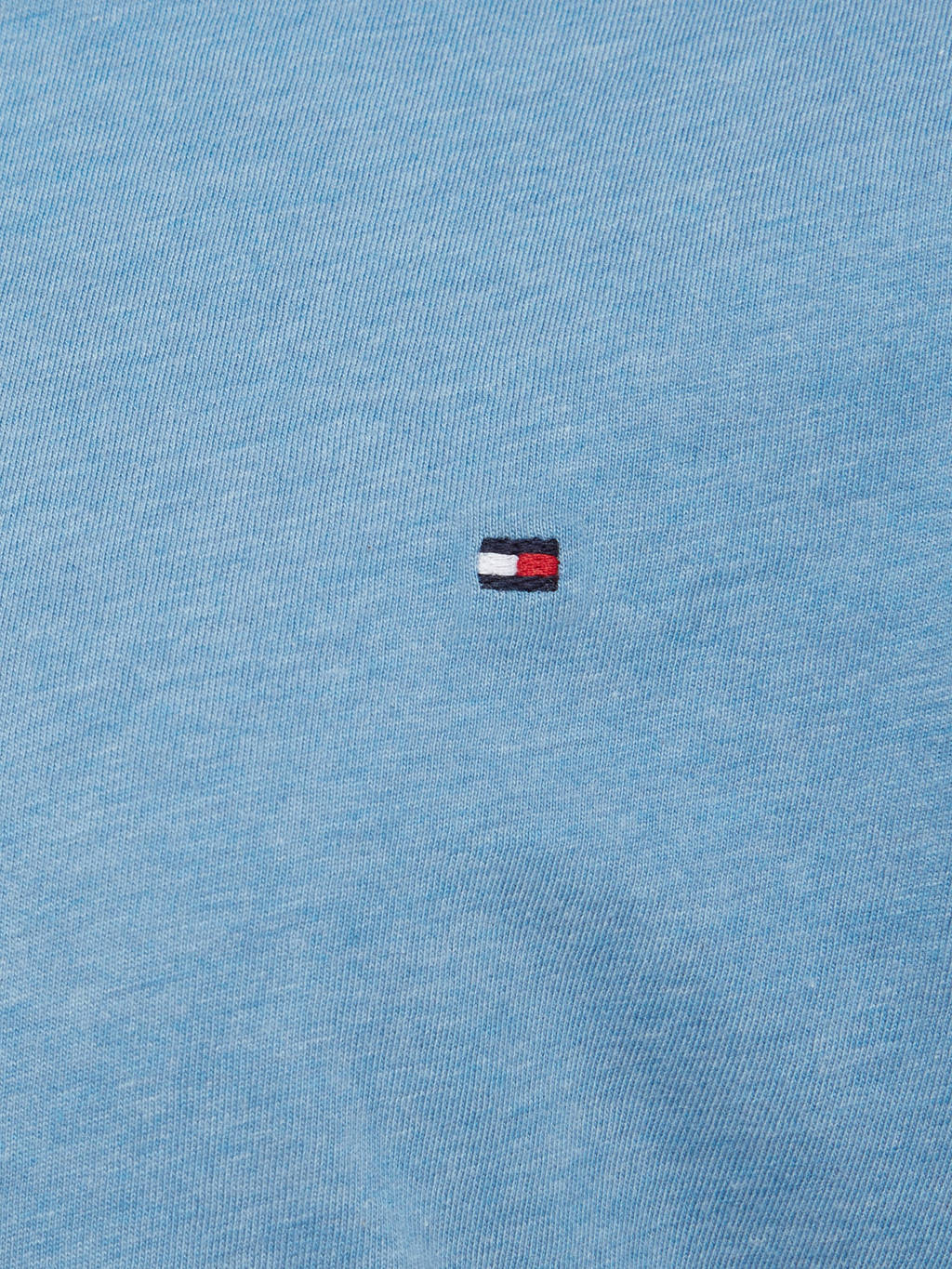 Tommy Hilfiger gemêleerd basic T-shirt lichtblauw melange