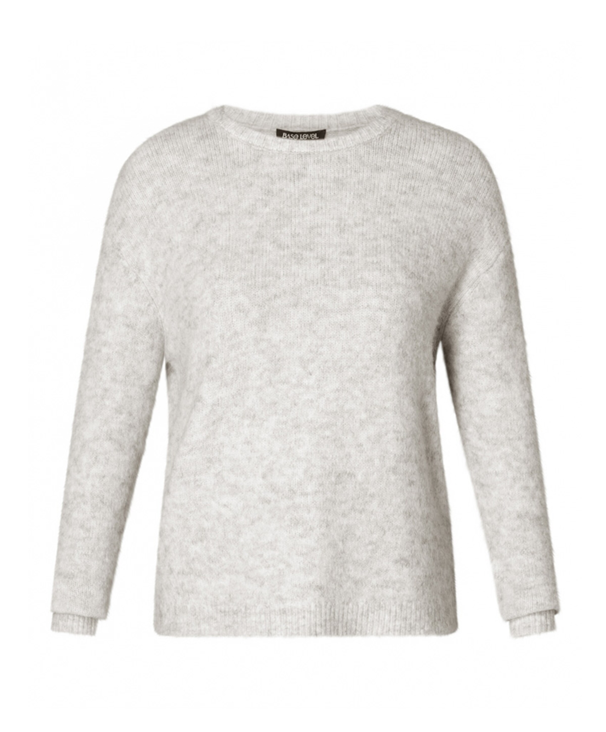 Base Level Curvy Dames trui grijs