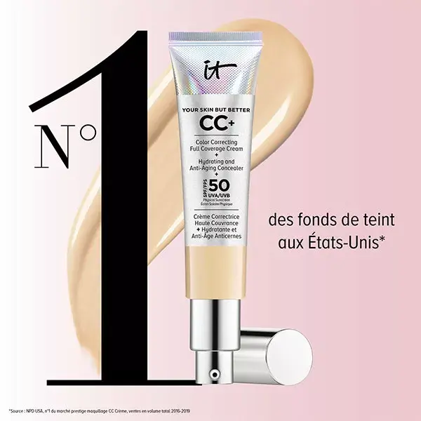 IT Cosmetics Your Skin But Better Foundation CC+ Oil Free Matte Matte Corrective Cream SPF40 Deep 32ml