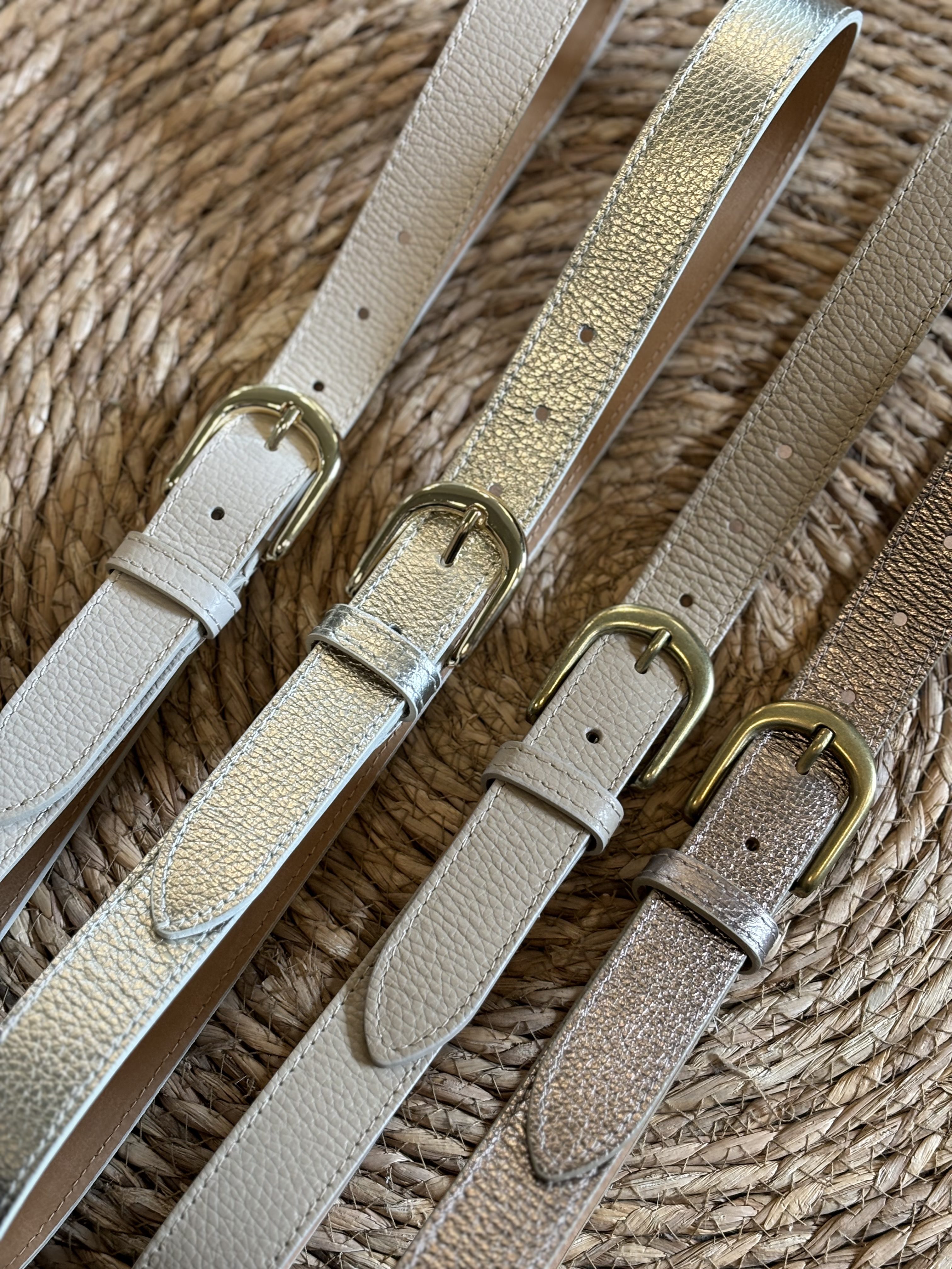 Bowie Riem - Leer Glad - Ecru