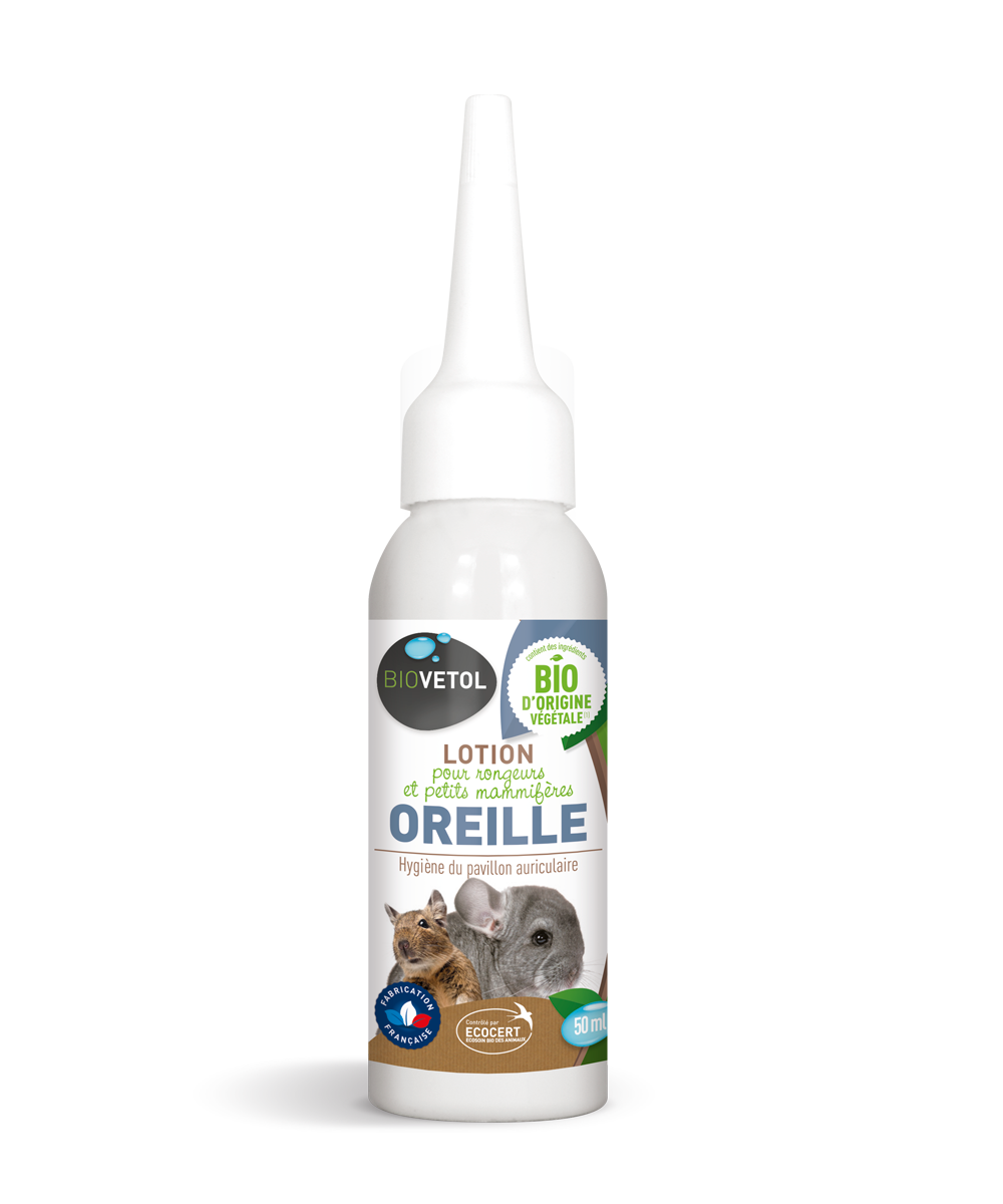 Nettoyant oreilles rongeurs et petits mamifères - bio certifiée ecocert - 50ml