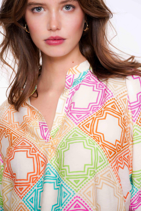 Geisha ecru dames blouse
