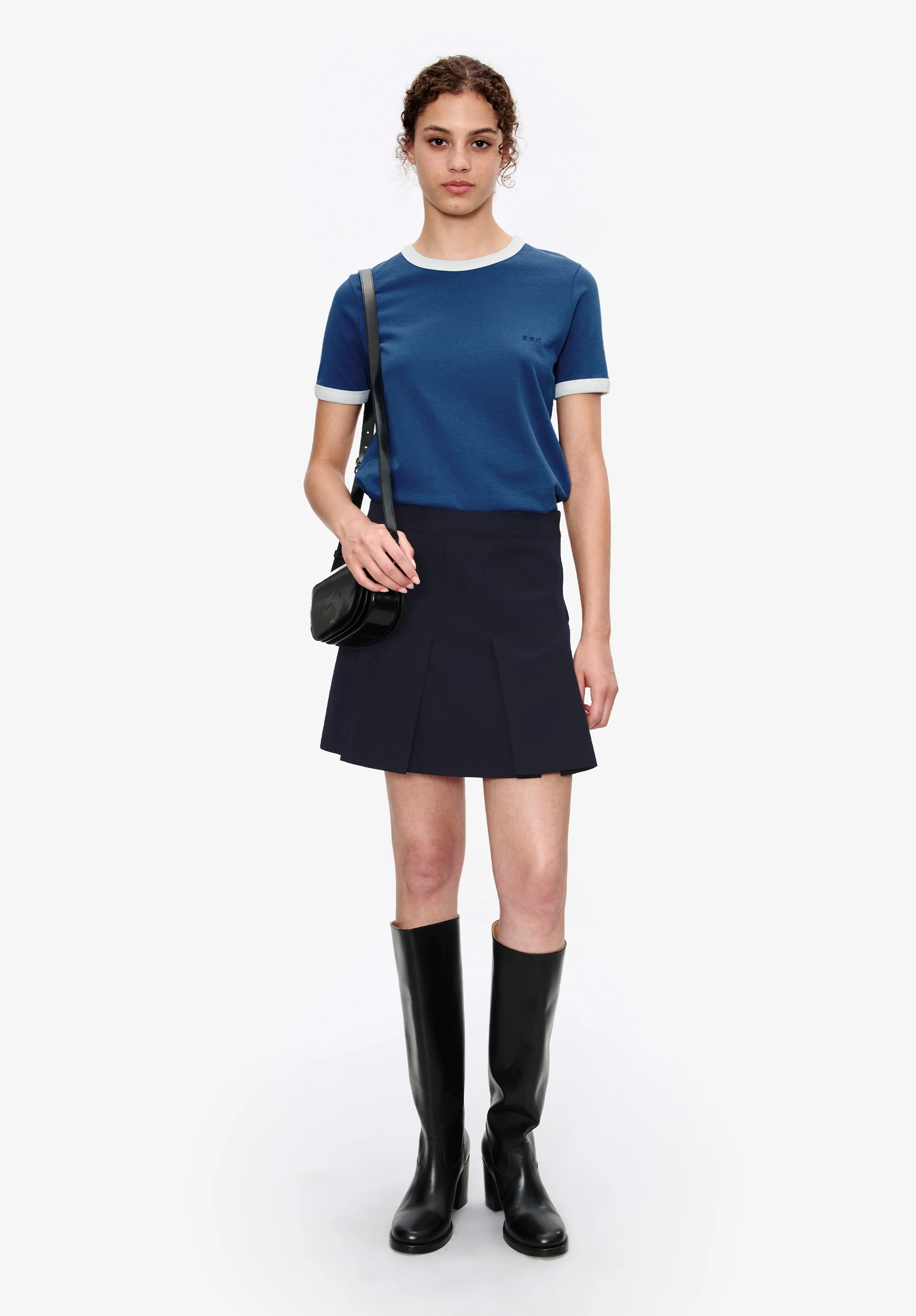 Mini-Jupe plissée - Dark navy
