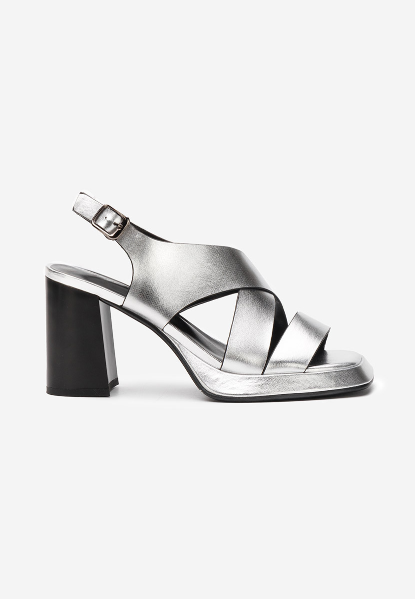 Sandales en cuir femme argent Sianna