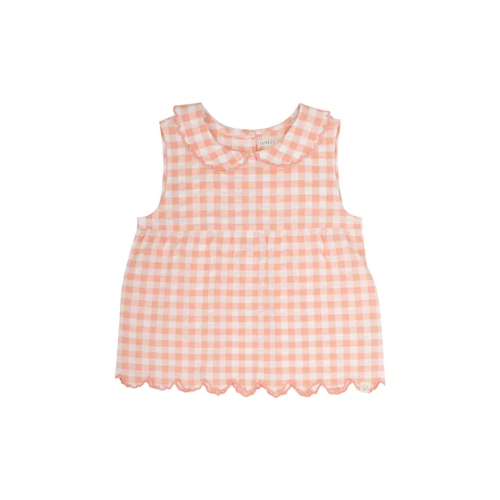 Jenest Top Vichy Tess | Rose pêche