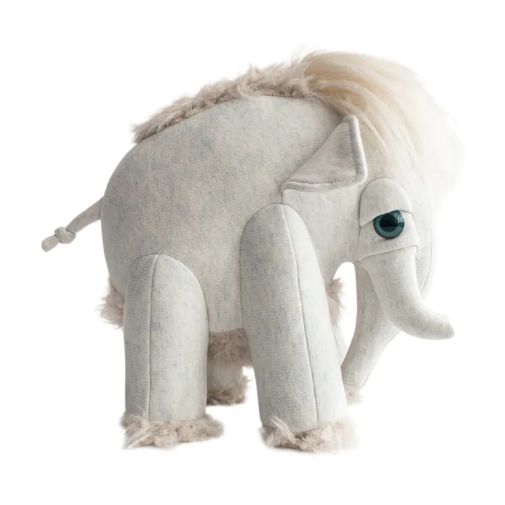 Bigstuffed Peluche Mammouth 30 cm | Gris clair