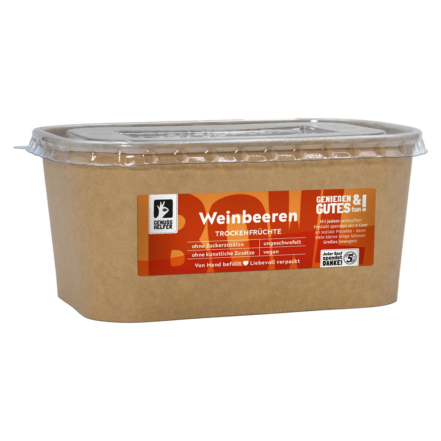Weinbeeren, getrocknet, Pappschale