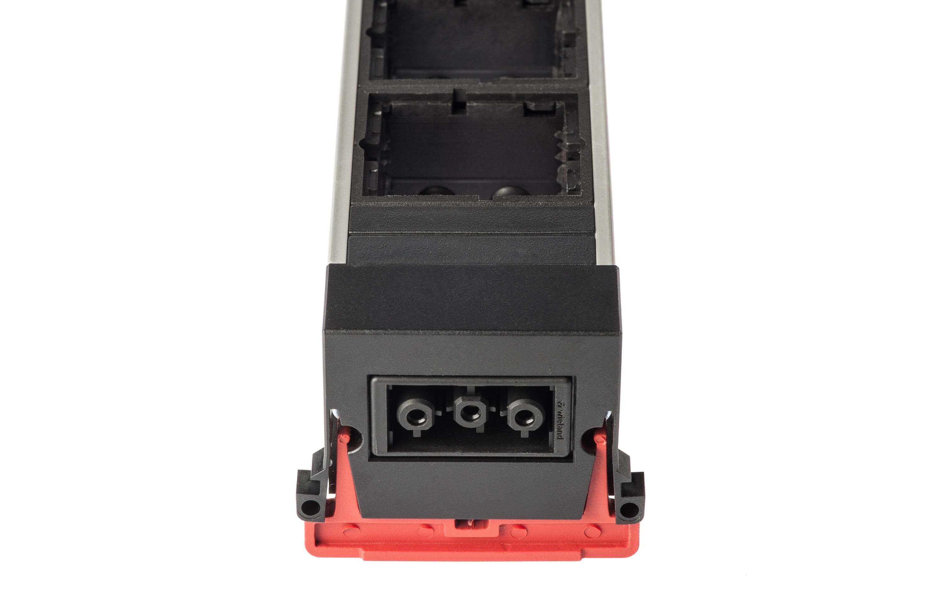 Einbausteckerleiste Top Frame 2x T13, 6x ABD<br>8-fach-Steckdosenleiste mit 6 freien Plätzen