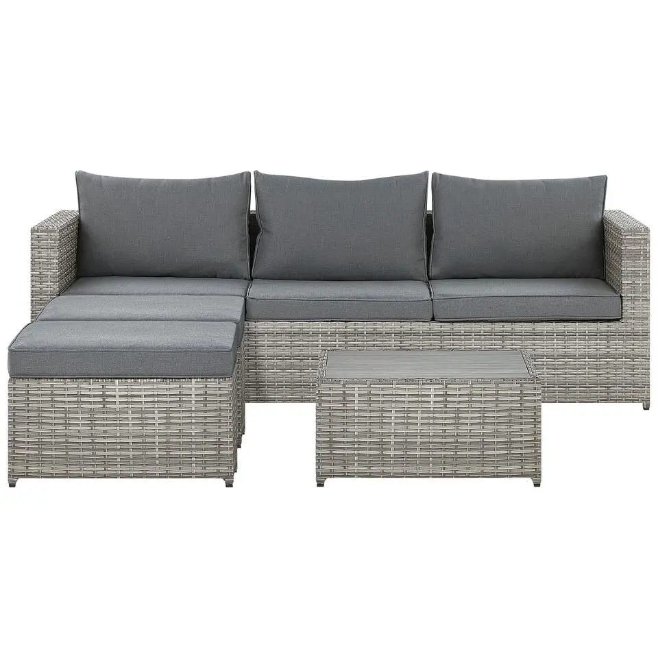 Beliani Loungeset SABBIA - Grijs - 4-delig