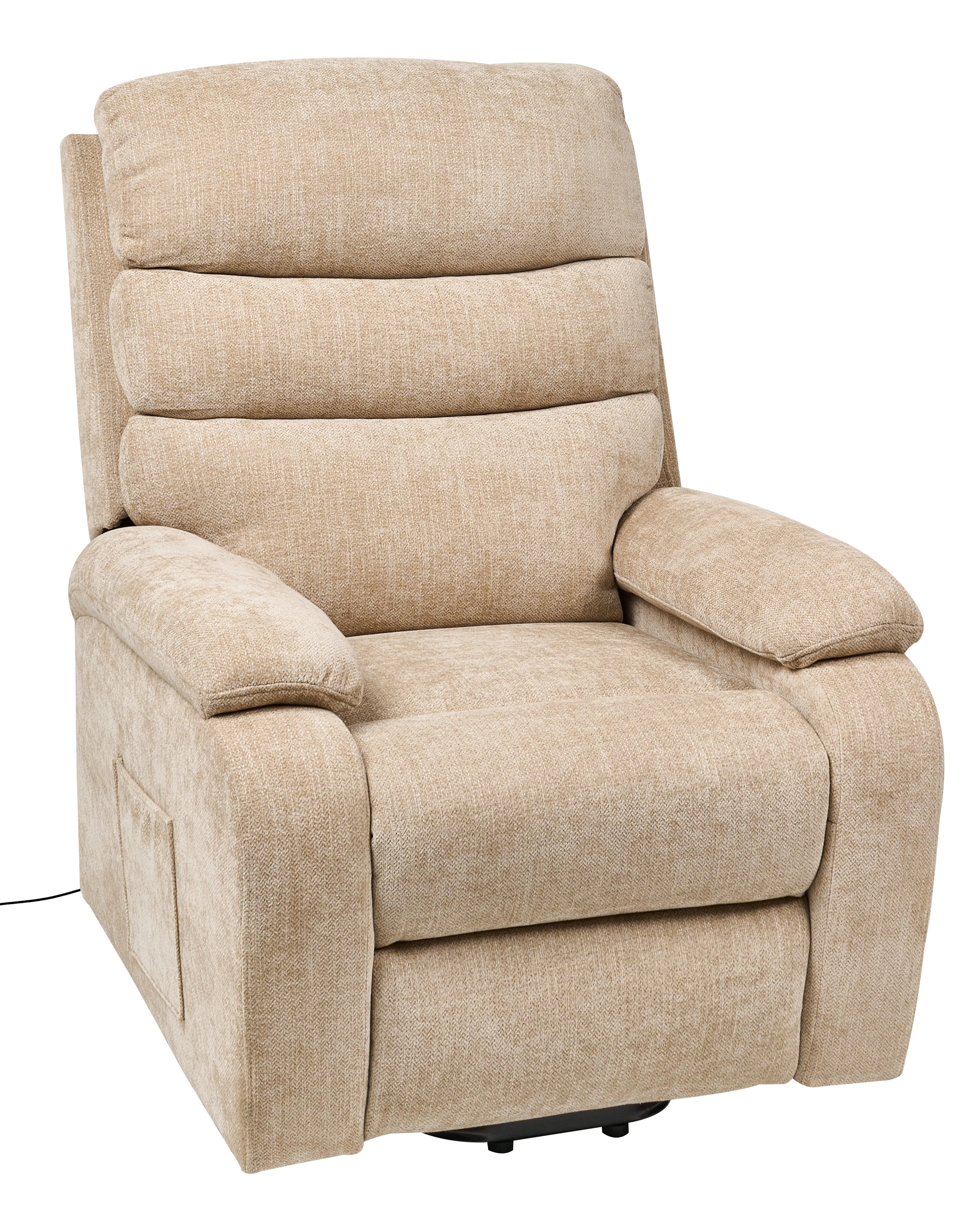 Elektrische relaxfauteuil RISE inclusief voetensteun Stof Beige