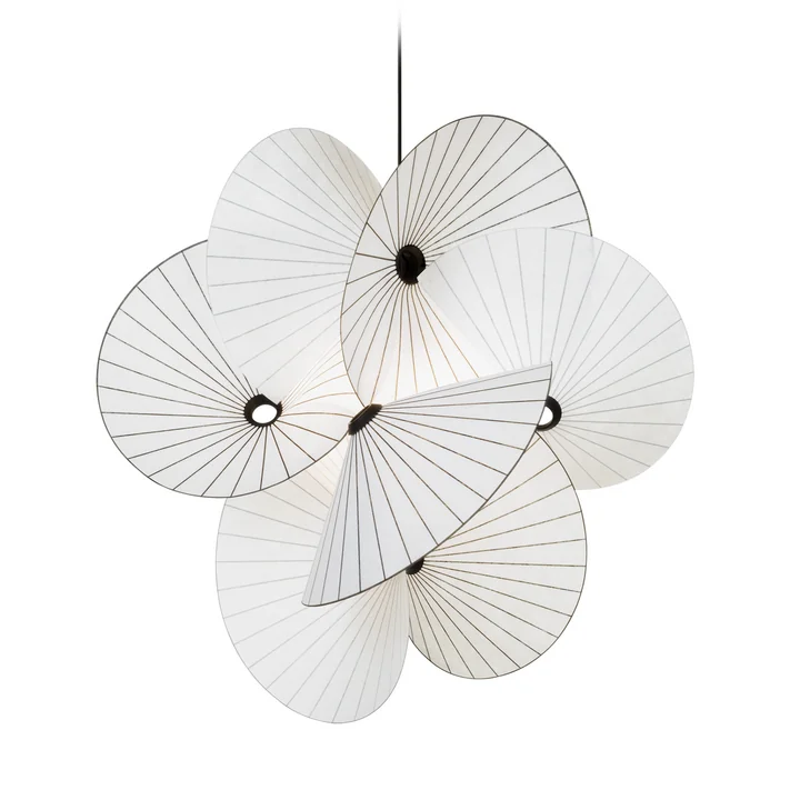 Moooi - Serpentine Pendelleuchte 8, Large, weiss / schwarz