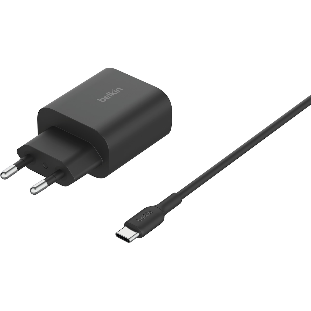 Belkin 3-in-1 Qi2 sammenleggbar lader med MagSafe (sort)