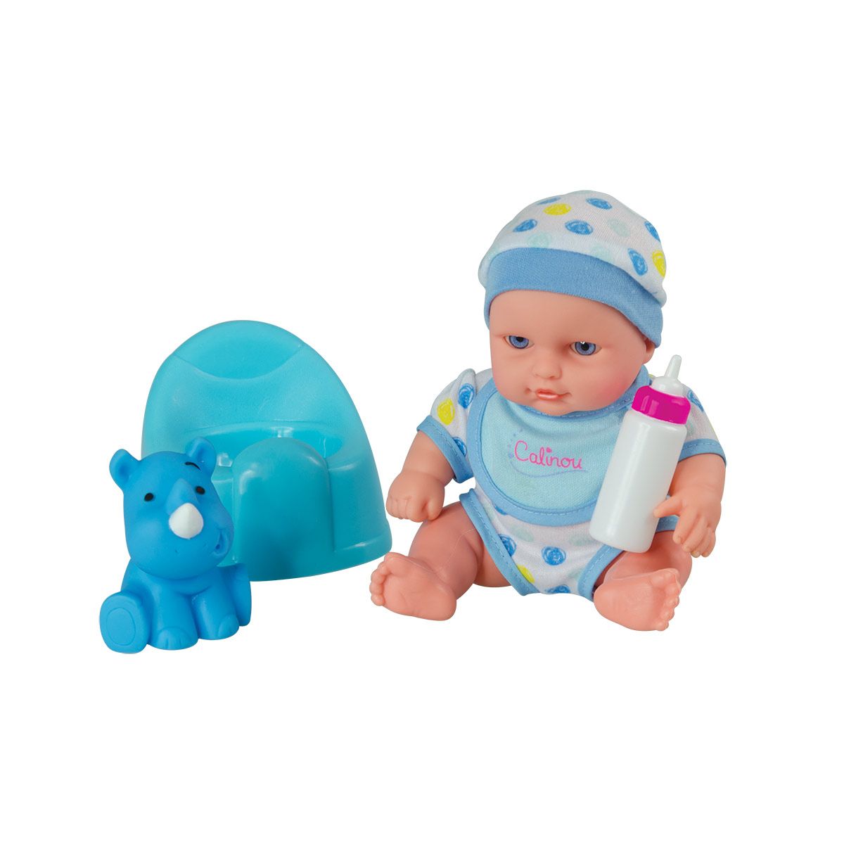 Bébé 20 cm avec pot et accessoires