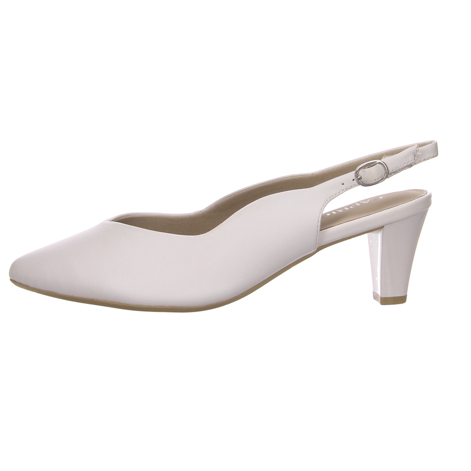 Caprice Slingpumps weiß weiss/weiss kombi