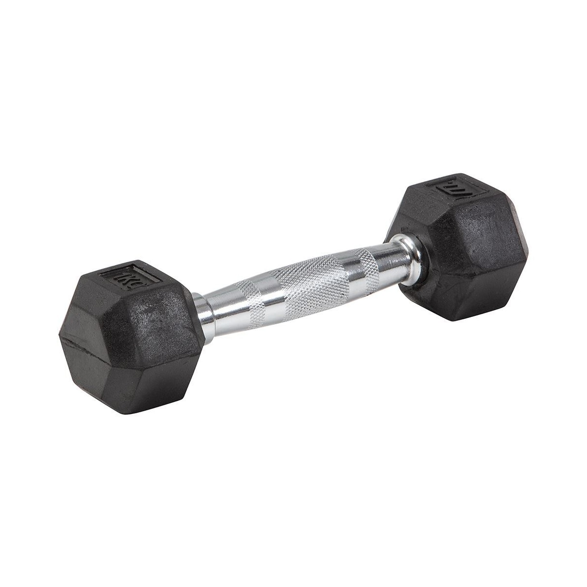 Master Fitness Master Gummi / krom hex hantel 27,5 kg