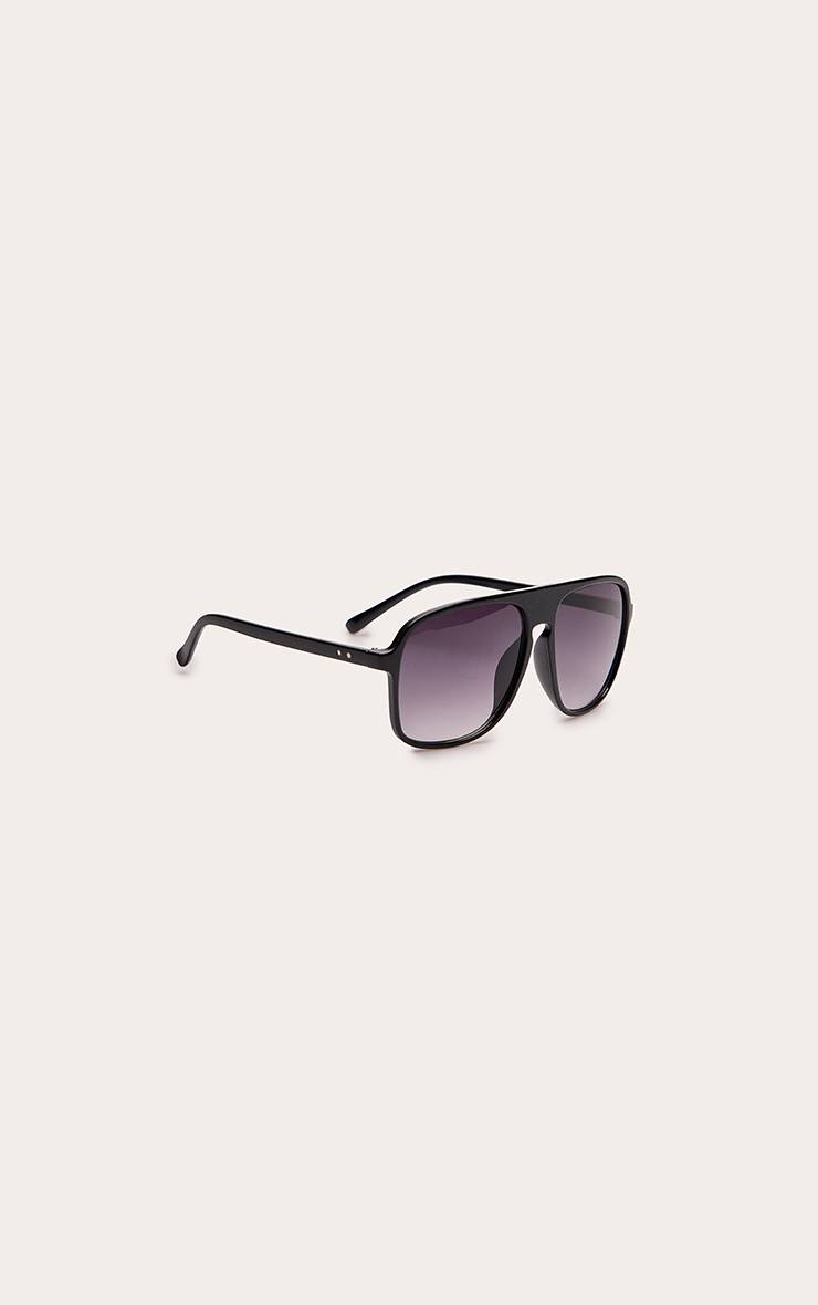 Noir Lunettes Aviateur Surdimensionnées À Verres Teintés Et Monture Noire