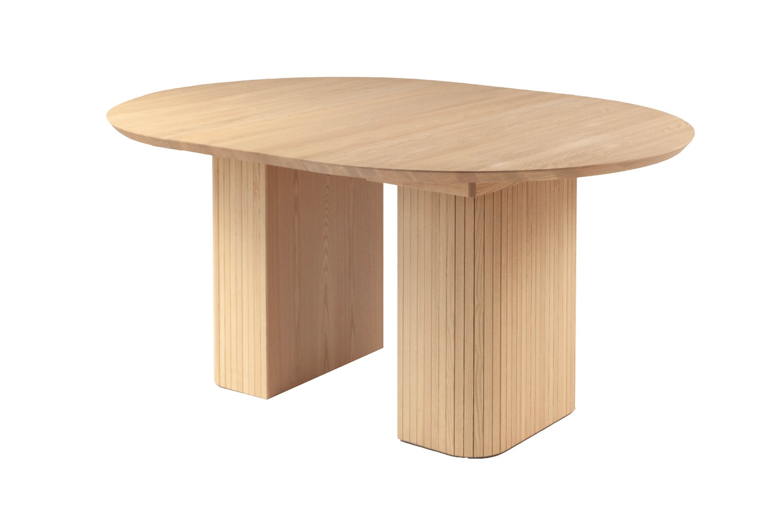 Woodcraft rundt spisebord Hvitoljet heltre ask. Ø120 cm. Split top B, kant nr. 1 og ben nr. 4