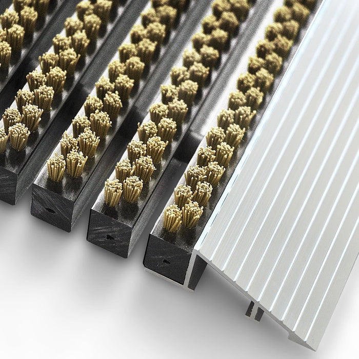 Deurmat - Profi Brush - Vuilvangmat met aluminium frame / Beige 60 x 90 cm