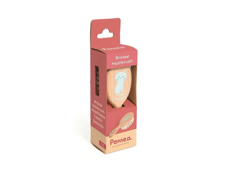 DJECO Puppenzubehör Pomea Haarbürste Lovely Puppenbürste aus Holz