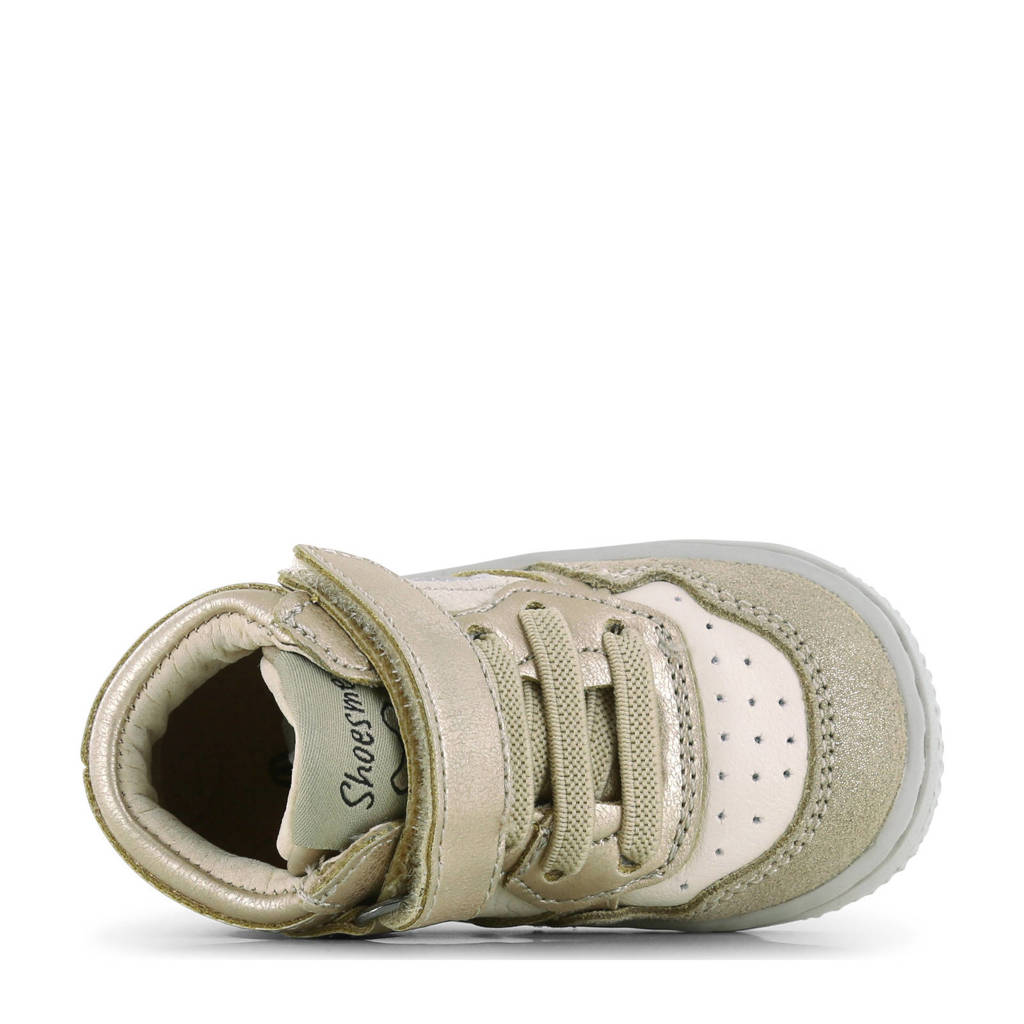 Shoesme leren sneakers rosé/beige