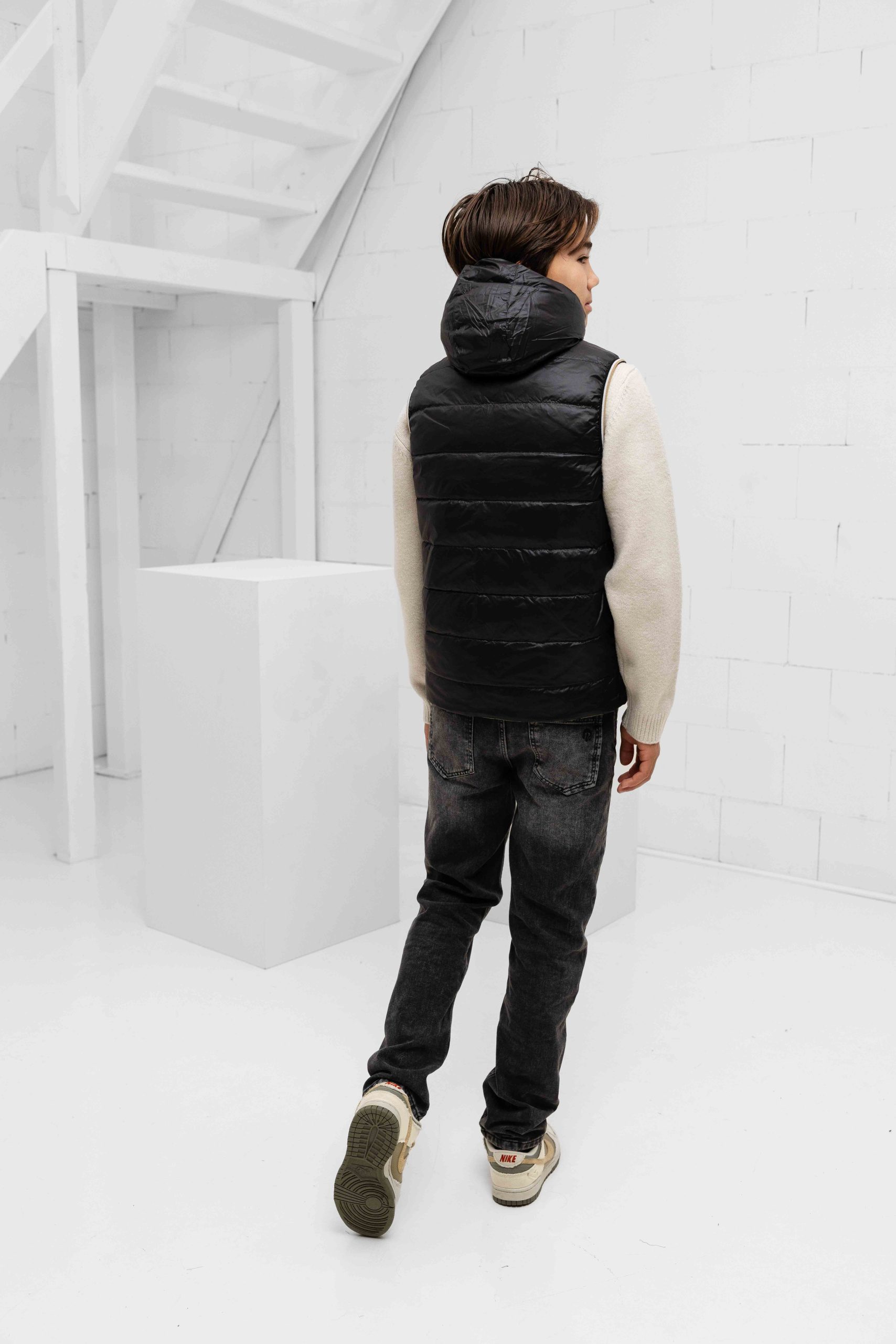 Hugo Boss Reversible Bodywarmer Kids Donkergroen