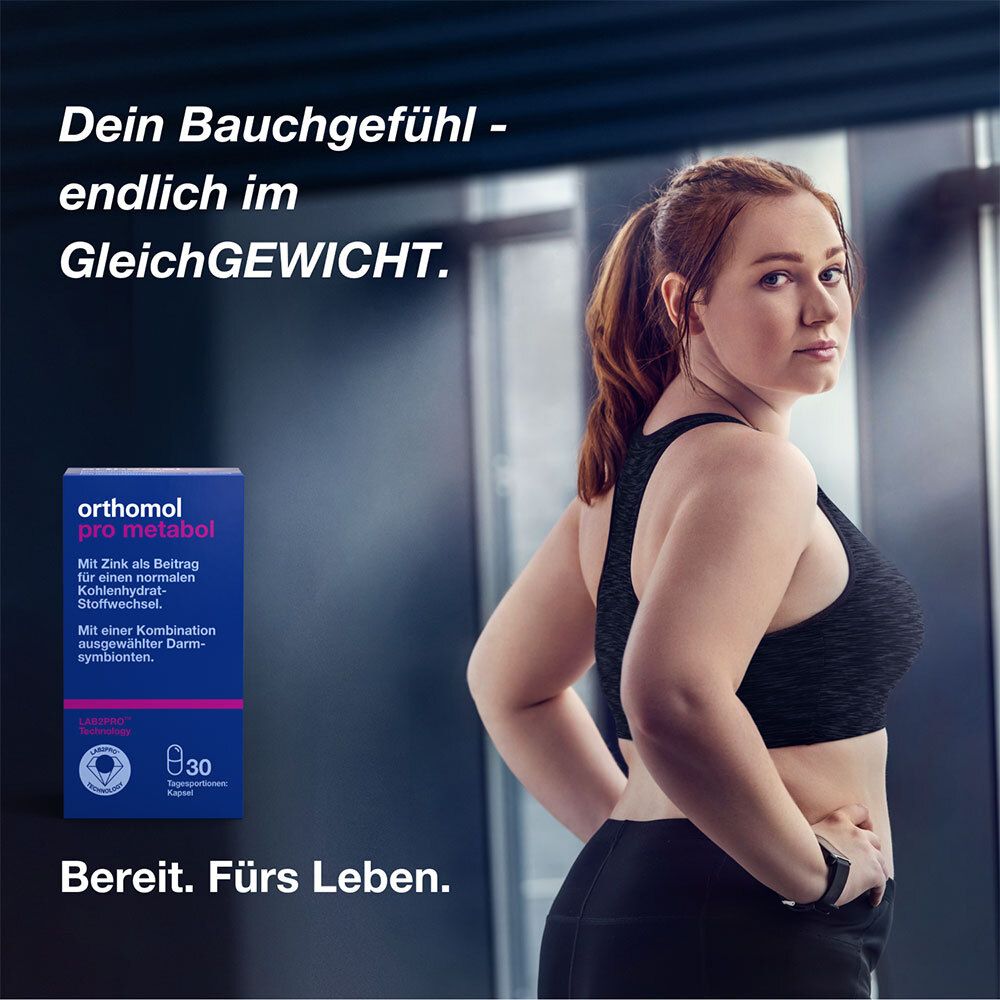 Orthomol Pro metabol - enthält eine Kombination ausgewählter Darmsymbionten und Zink - Kapseln