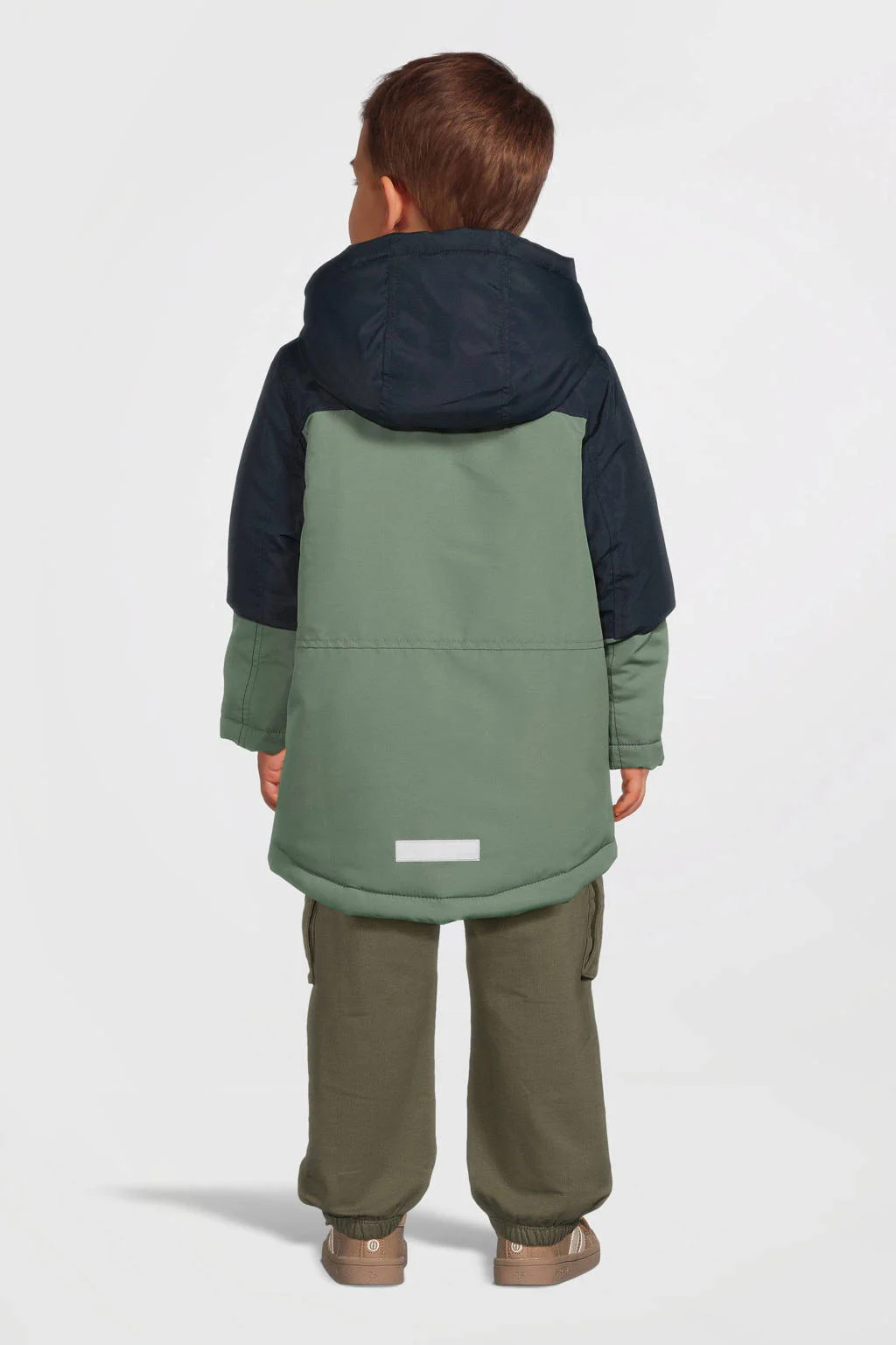 NAME IT winterjas NMMMAX zachtgroen/donkerblauw