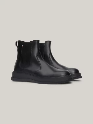 Botas Chelsea de couro com logotipo