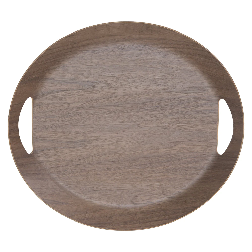 Plateau ovale brun 46 cm en bois Table passion