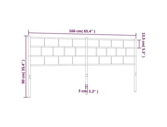 VIDAXL - Tête de lit métal blanc 160 cm