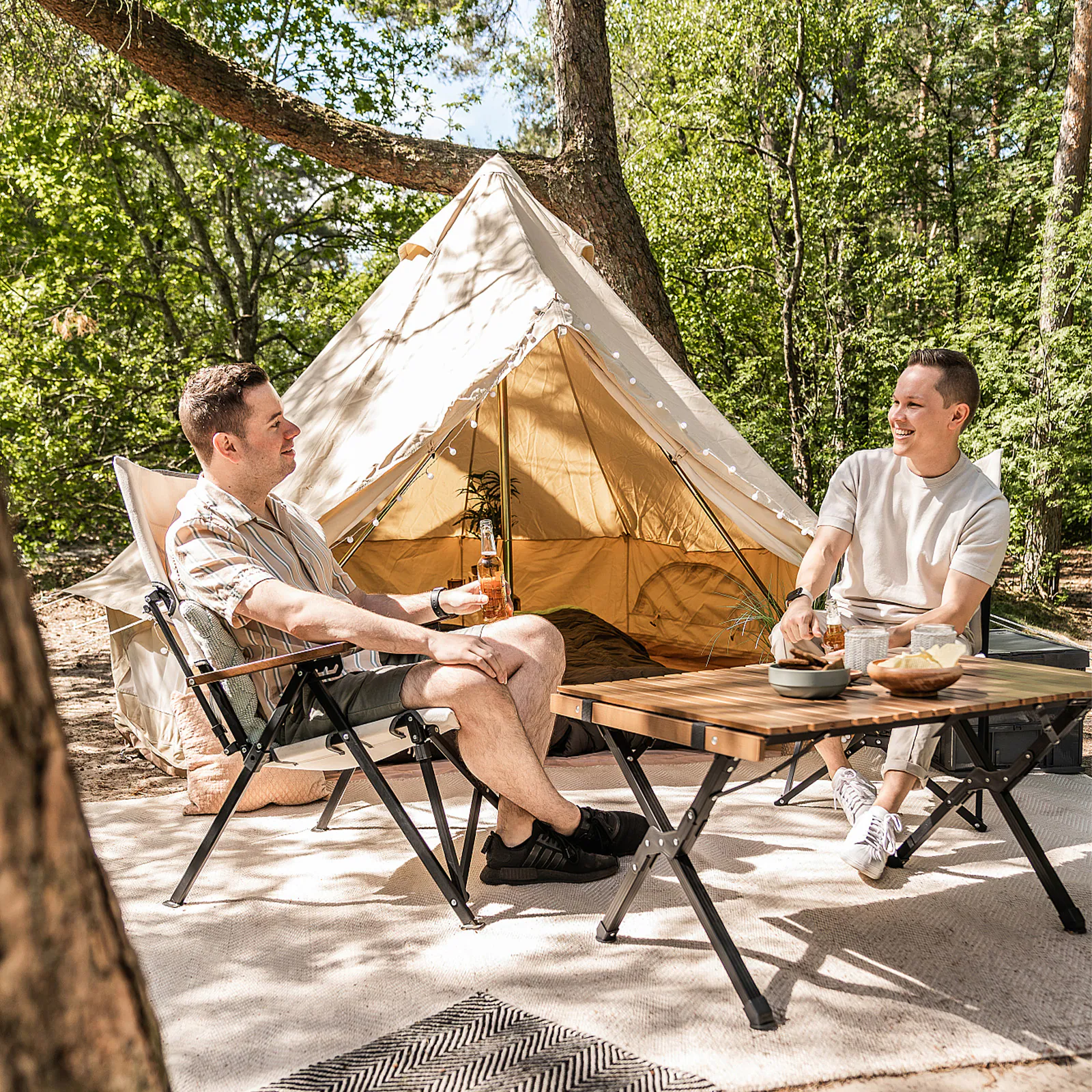 TRAVELLIFE Schmetterling Stuhl Rune Camping Lounge Faltstuhl Baumwolle Canvas