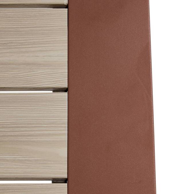 Table basse de jardin carrée ALLURE Lin / Acajou