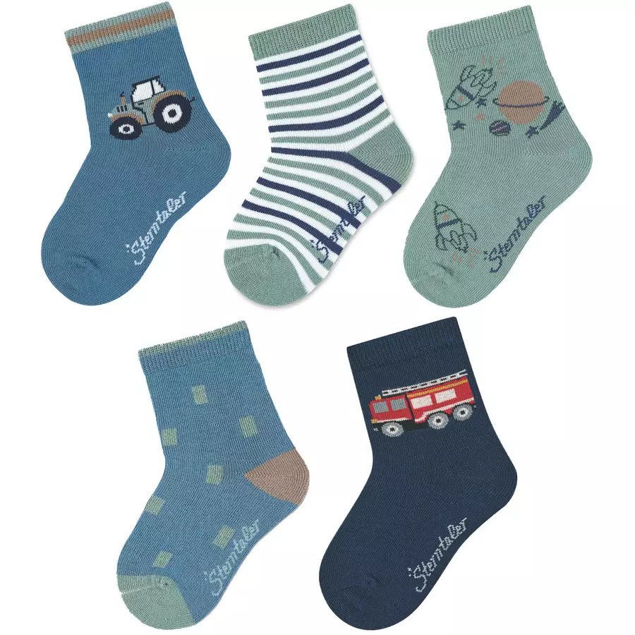 Sterntaler Söckchen 5er-Pack Jungen mittelblau