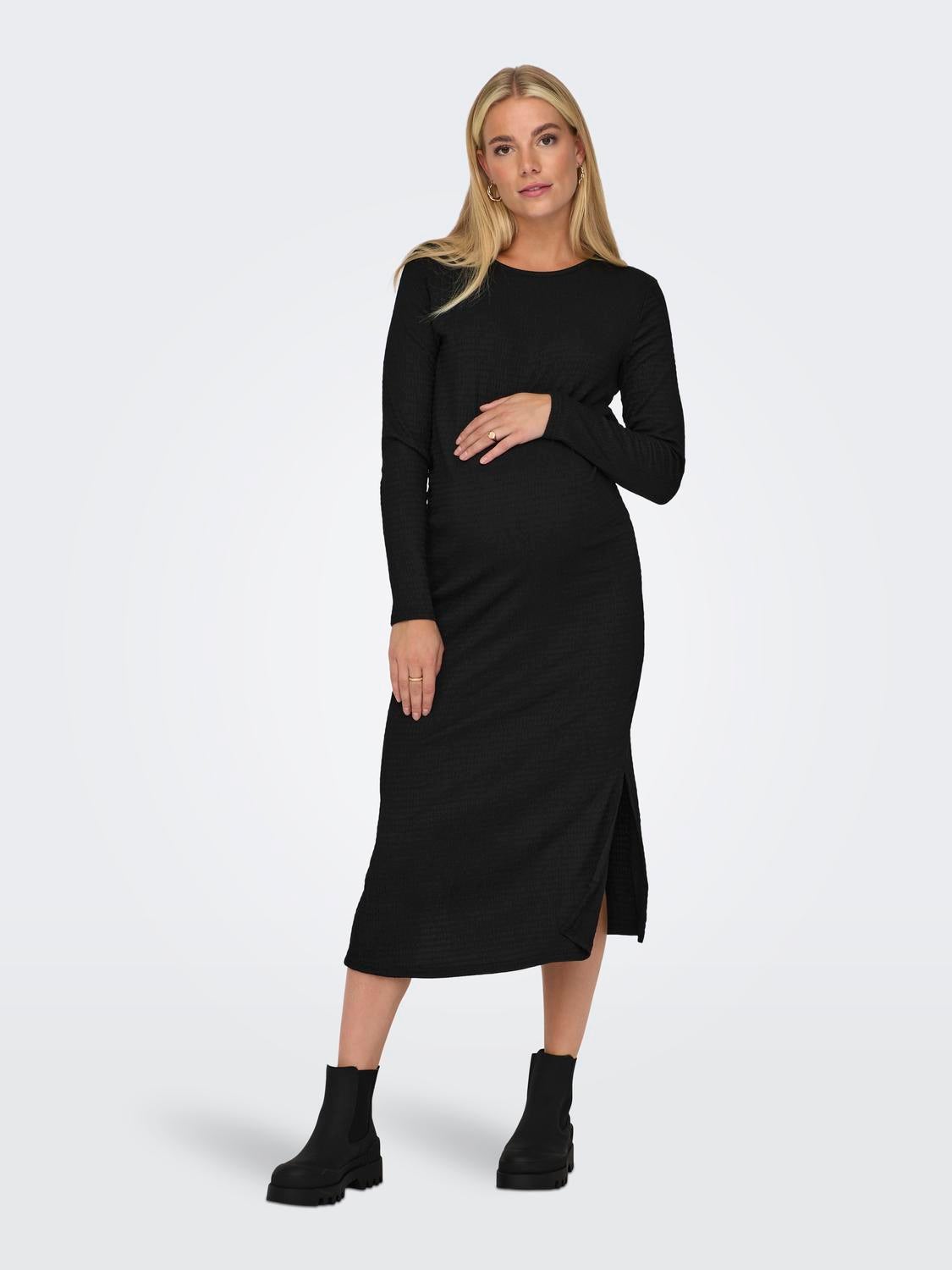 OLMALORA Langes Kleid Black