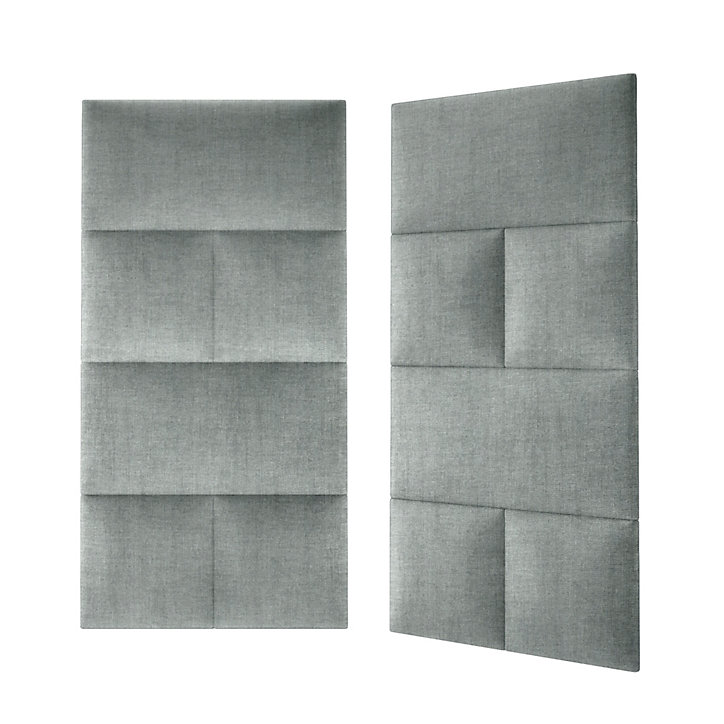 Coussin mural en tissu argent 30 x 60 cm Stegu