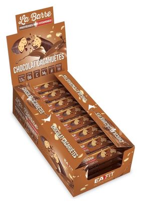 EAFIT La Barre Protéines   Vitamines 49 g - Chocolat Cacahuétes - Lot de 24