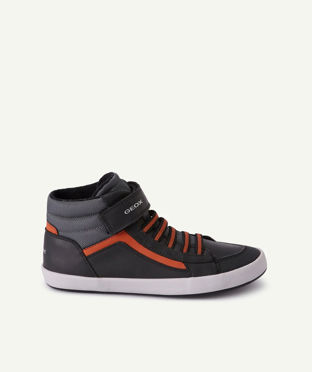 GEOXLES BASKETS NOIRES ET ORANGES MONTANTES