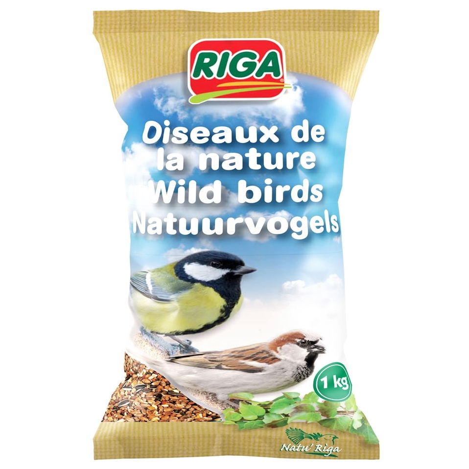 Mangeoire pour oiseaux + 1kg de graines + 10 boules de graisse