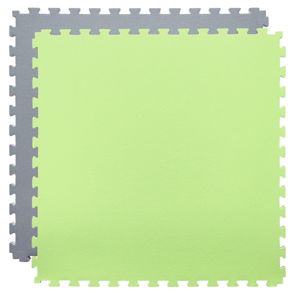 90x90cm trainingsmat met rand - 20mm vloerbeschermingsmat grijsgroen