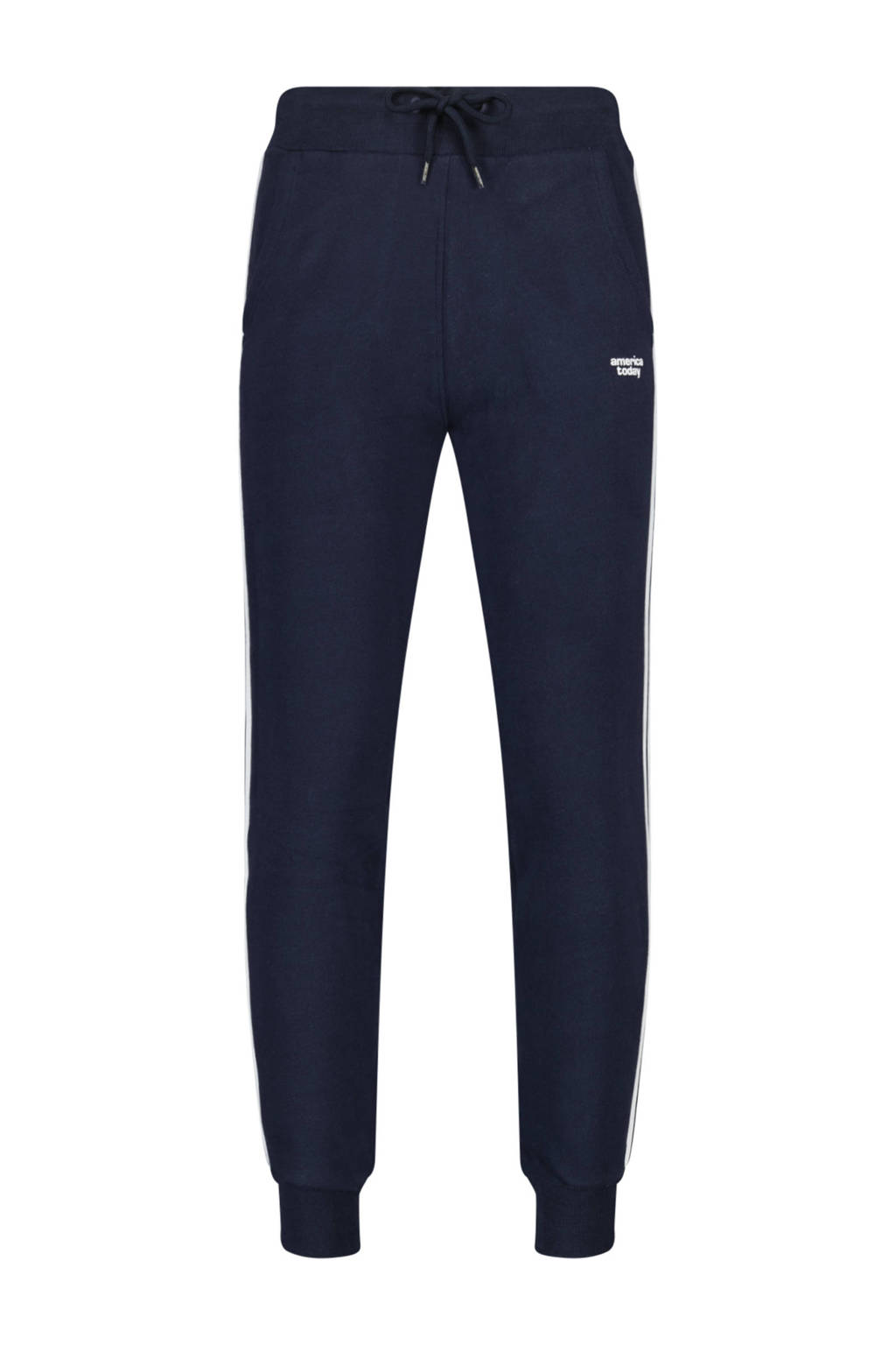 America Today slim fit joggingbroek Car Jr donkerblauw