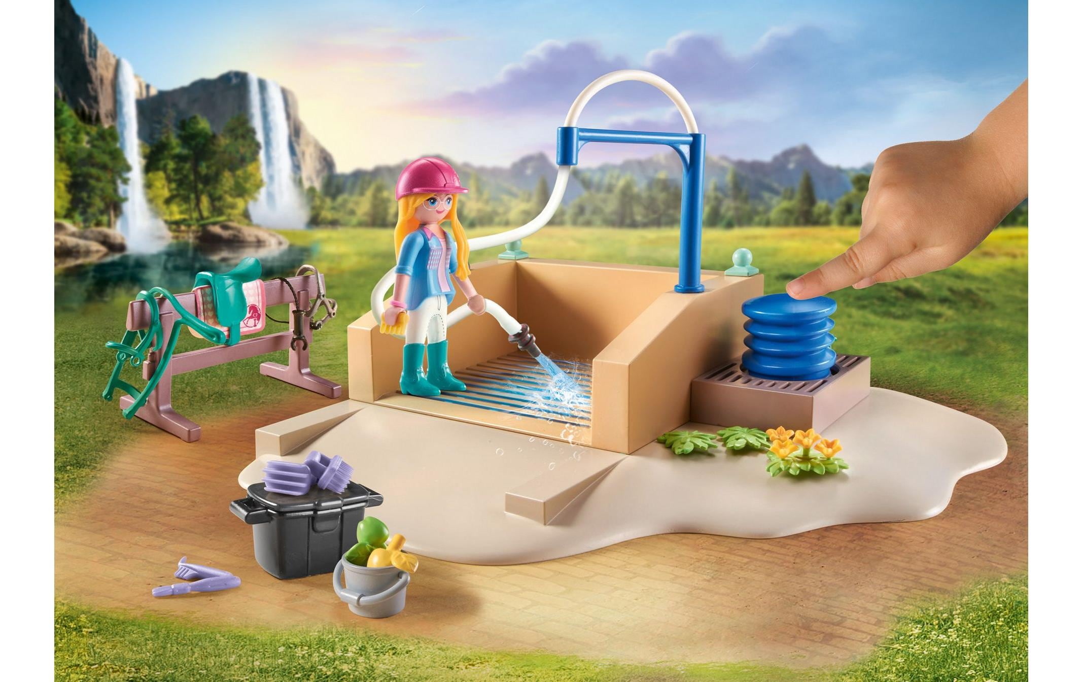 Playmobil® Spielbausteine »Horses of Waterfall Isabella & Lioness mit Waschplatz 71354«