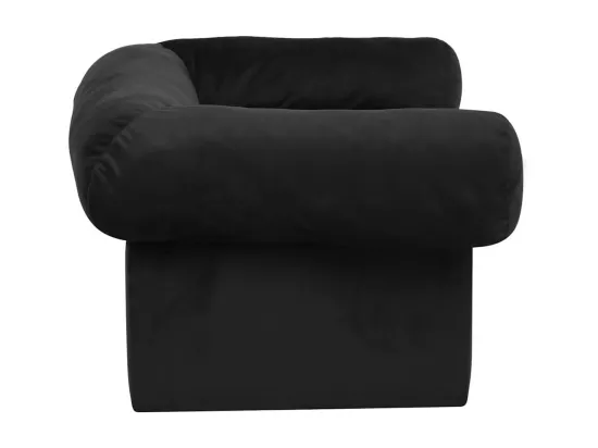 Canapé pour chien avec tiroir Noir 75x50x38 cm Peluche