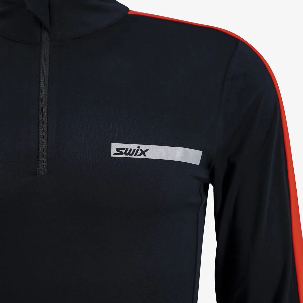Swix Roadline Nts Half Zip Baselayer Top M Black/Fiery Red