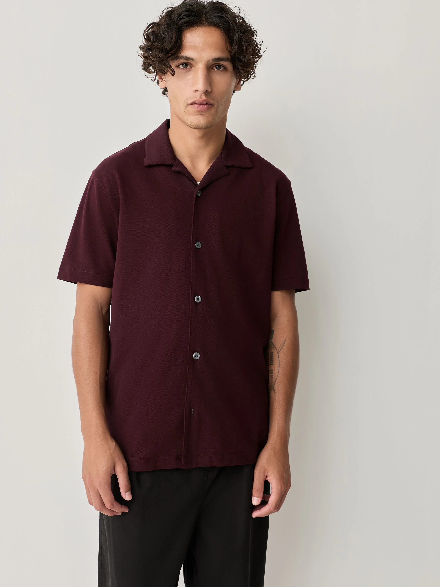 Bordeauxrood/Marineblauw/Olijfgroen - Piqué shirts met korte mouwen verpakking van 3