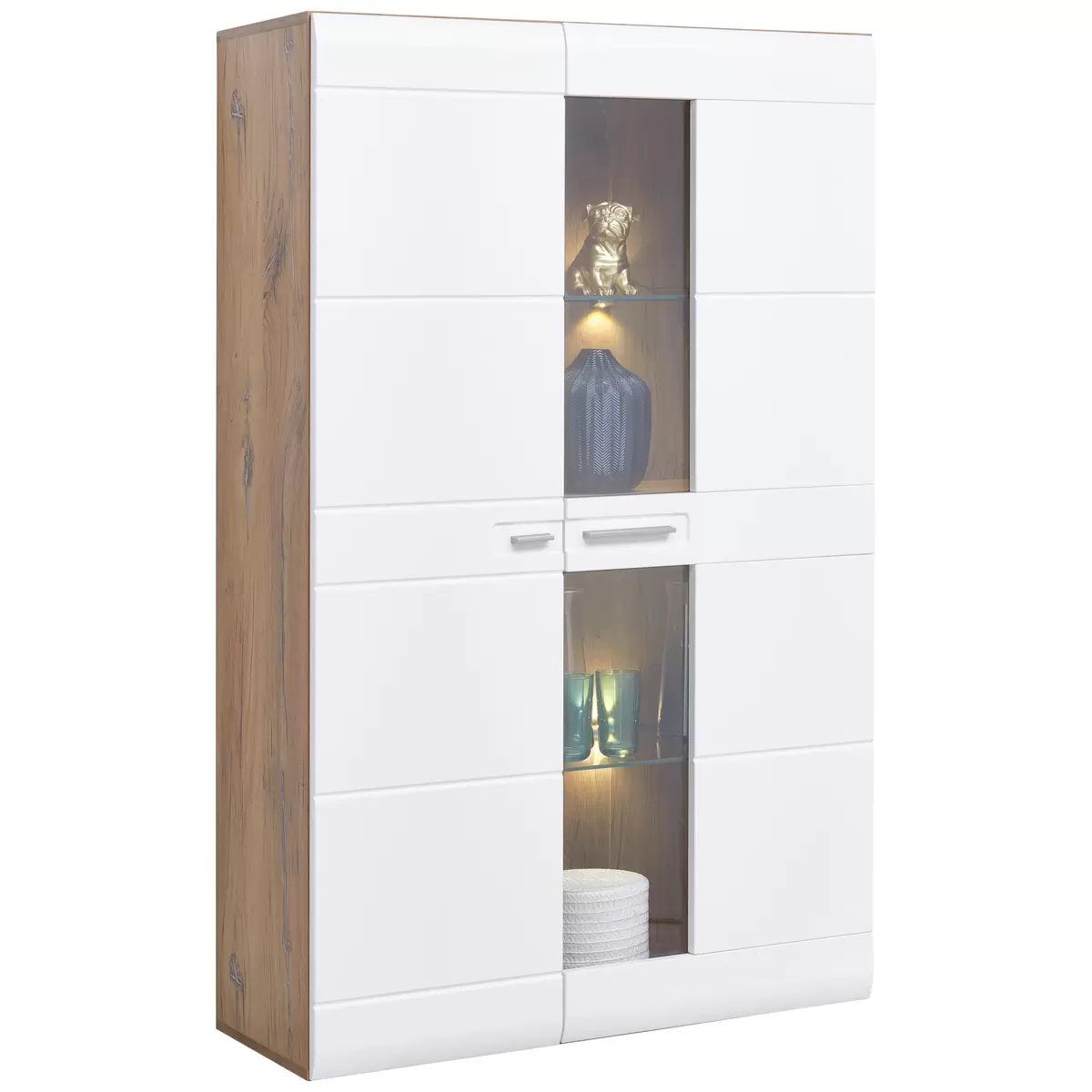 Vitrine Auris Eiche,weiss