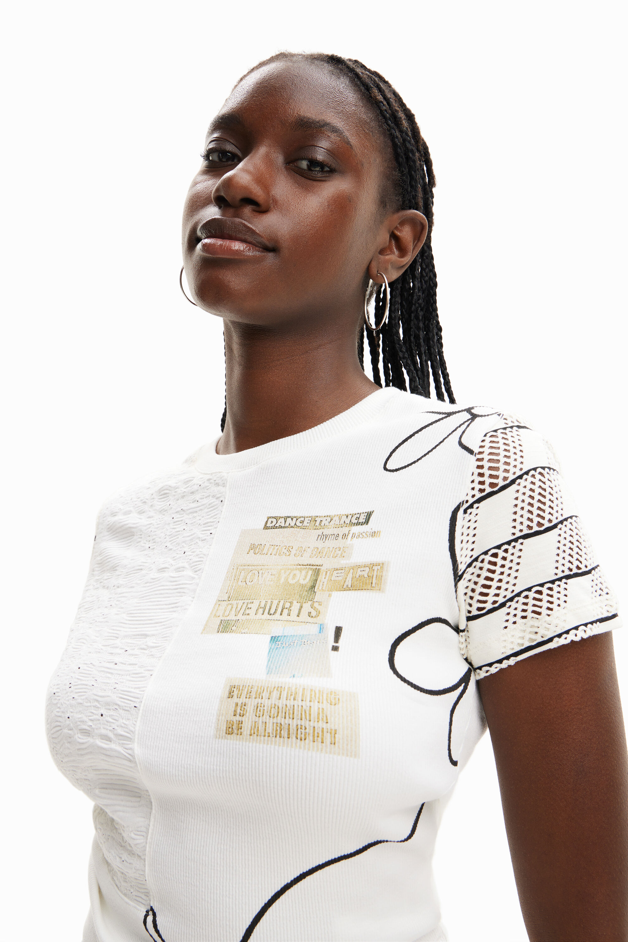 T-shirt maille texturée