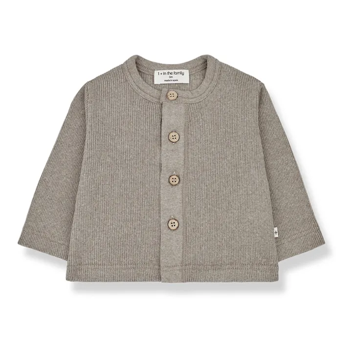 1+ in the family Cardigan Côtelé Mio | Taupe