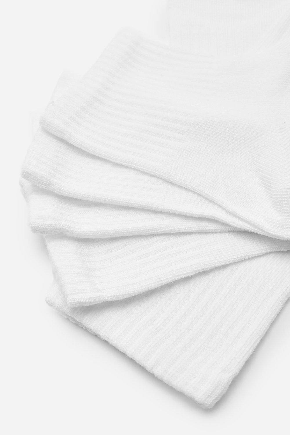 boohoo Lot De 5 Paires De Chaussettes De Cheville Blanches